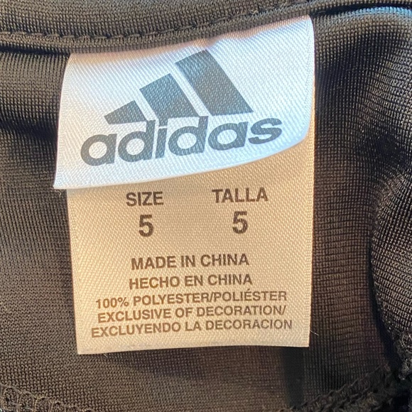 ADIDAS Black Double Stripe Zip Up - Picture 3 of 4